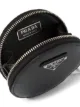 Prada brushed-leather round mini-pouch