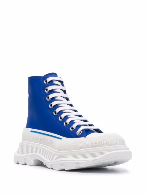 alexander mcqueen blue boots