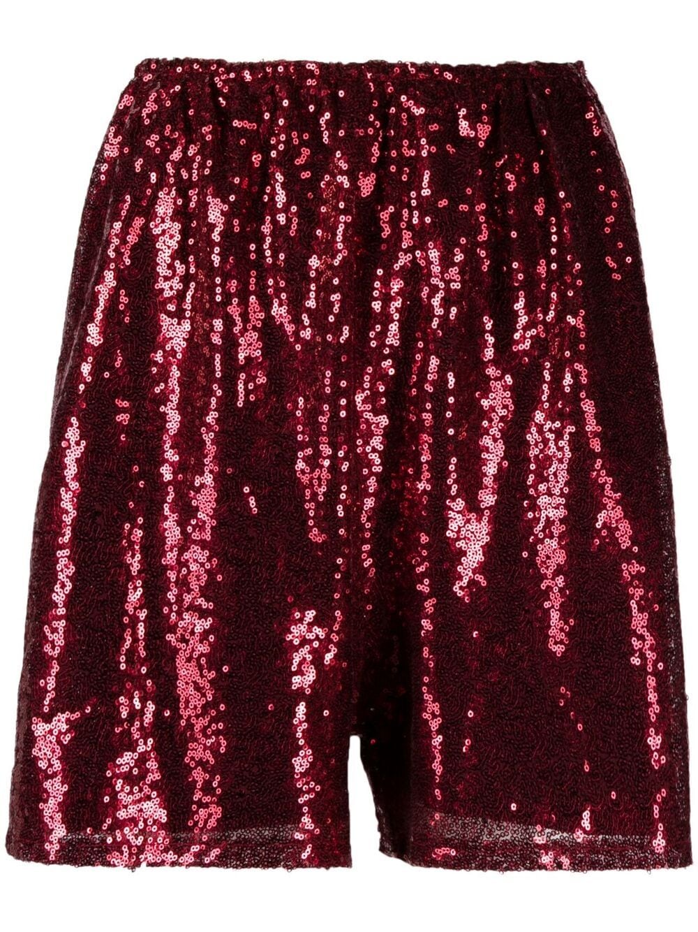 Alchemy Lia Sequin-embellished Shorts In Red