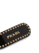 Prada barrette cloutée à logo imprimé