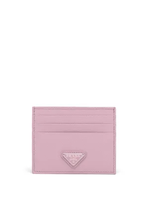 Prada サフィアーノレザーカードケース | ピンク | FARFETCH JP