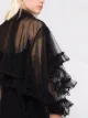 Act N°1 sheer ruffled trench coat