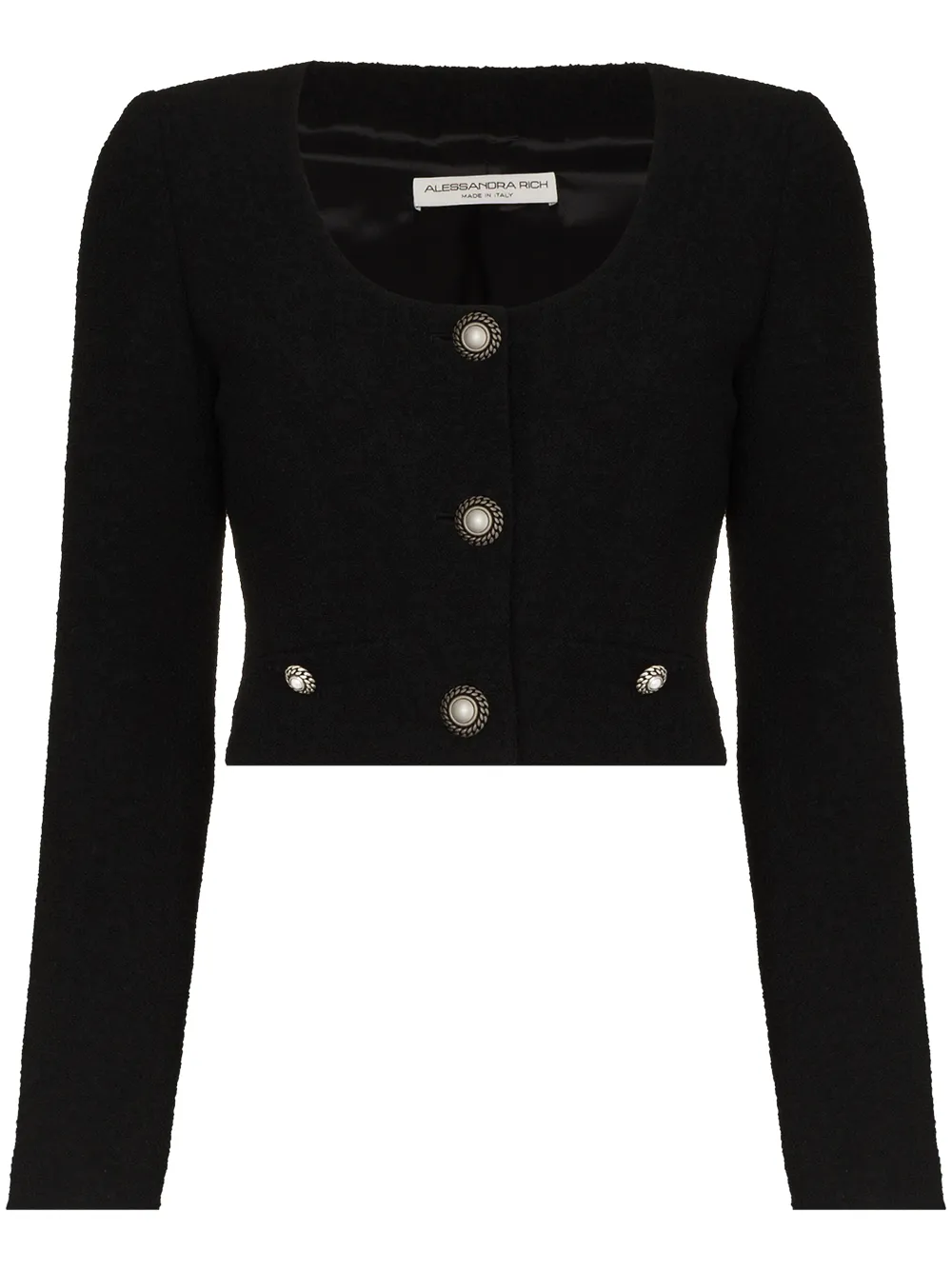 Image 1 of Alessandra Rich cropped scoop neck cardigan