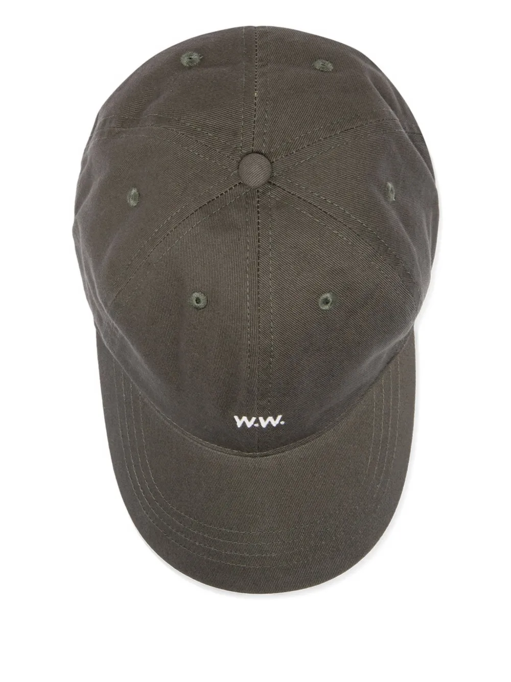 Wood logo-embroidered baseball cap Grijs
