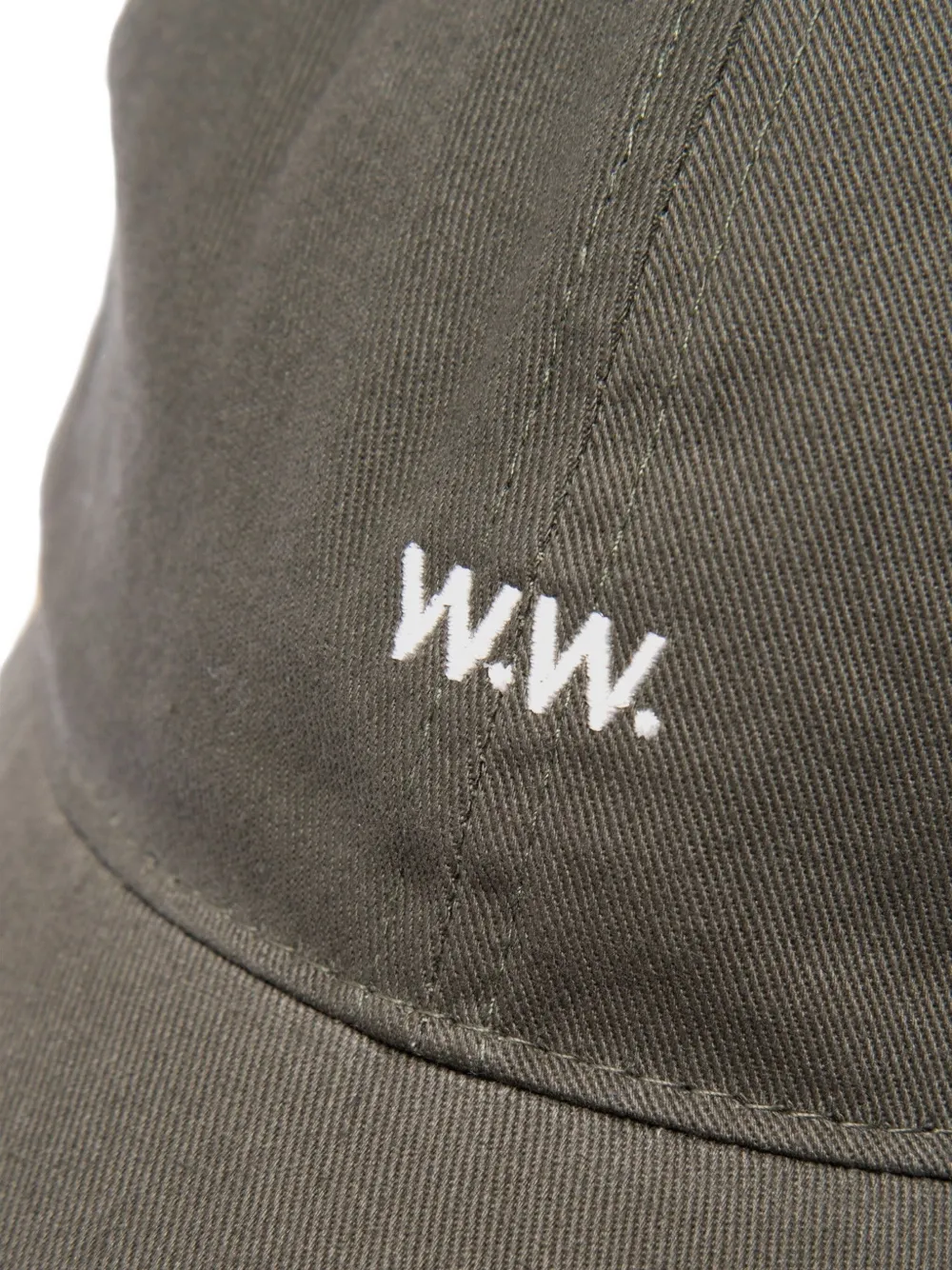 Wood logo-embroidered baseball cap Grijs
