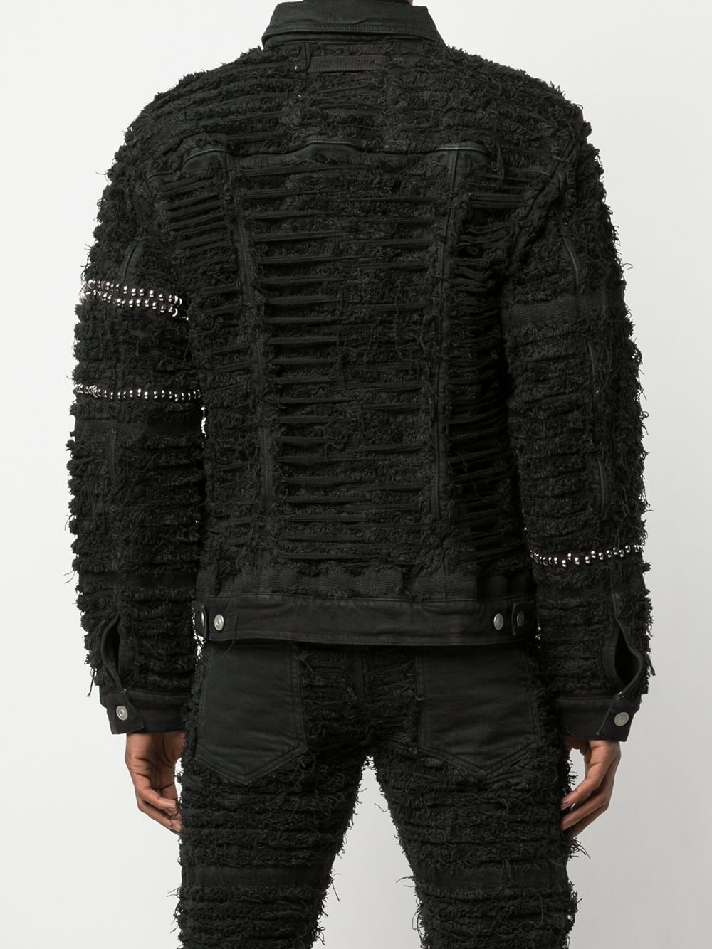 Shop Alyx Stud-embellished Denim Jacket In Black