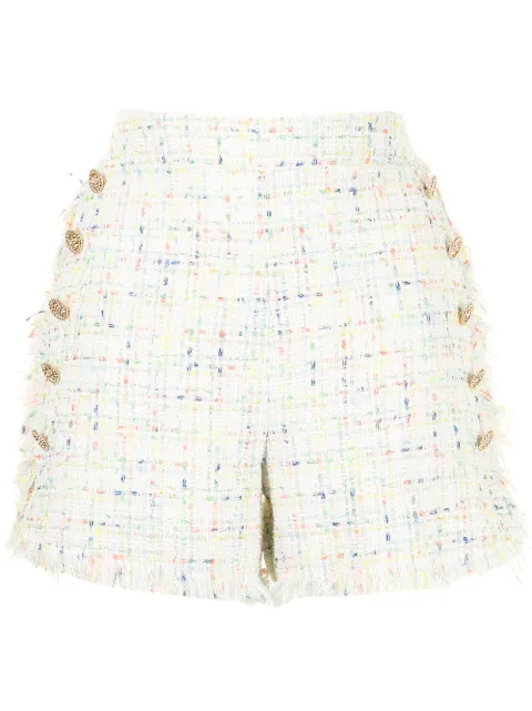 Edward Achour Paris tweed-style sailor shorts