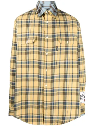 COOL T.M check-print reversible shirt 