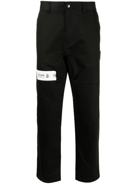 A BATHING APE® high-waisted straight leg trousers