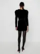 Alessandra Rich A RICH DRS MINI DP VN LS W SHR LCE SDE P