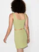 Reformation Julianna ribbed crop top and skirt set