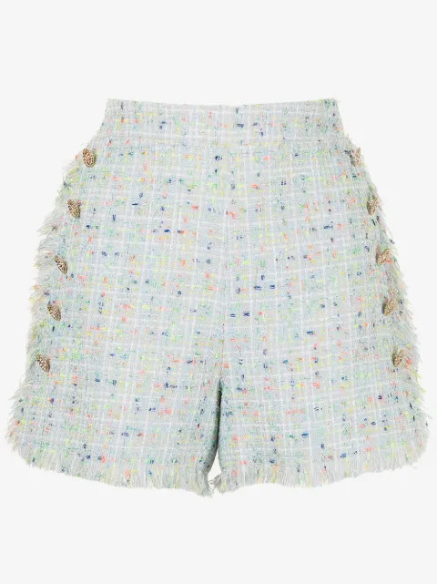 Edward Achour Paris tweed-style sailor shorts
