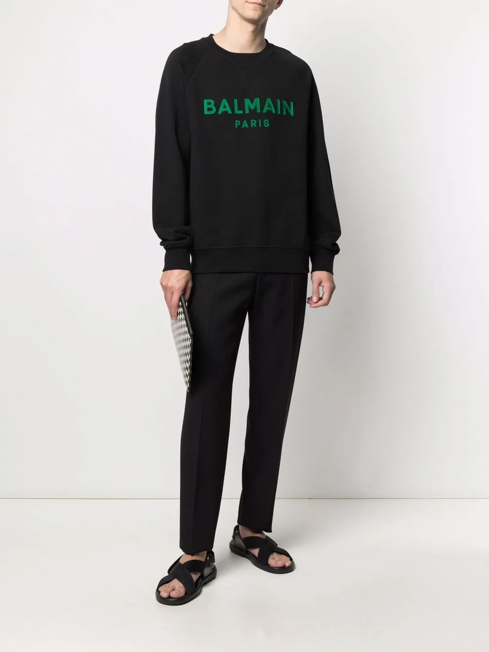 фото Balmain футболка с фактурным логотипом