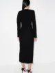 Alessandra Rich buttoned scoop neck midi dress