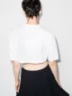 Alessandra Rich cropped crystal-embellished T-shirt