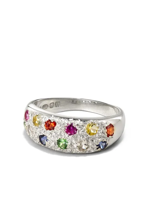 Bleue Burnham Mini Riviera Ring mit Saphiren