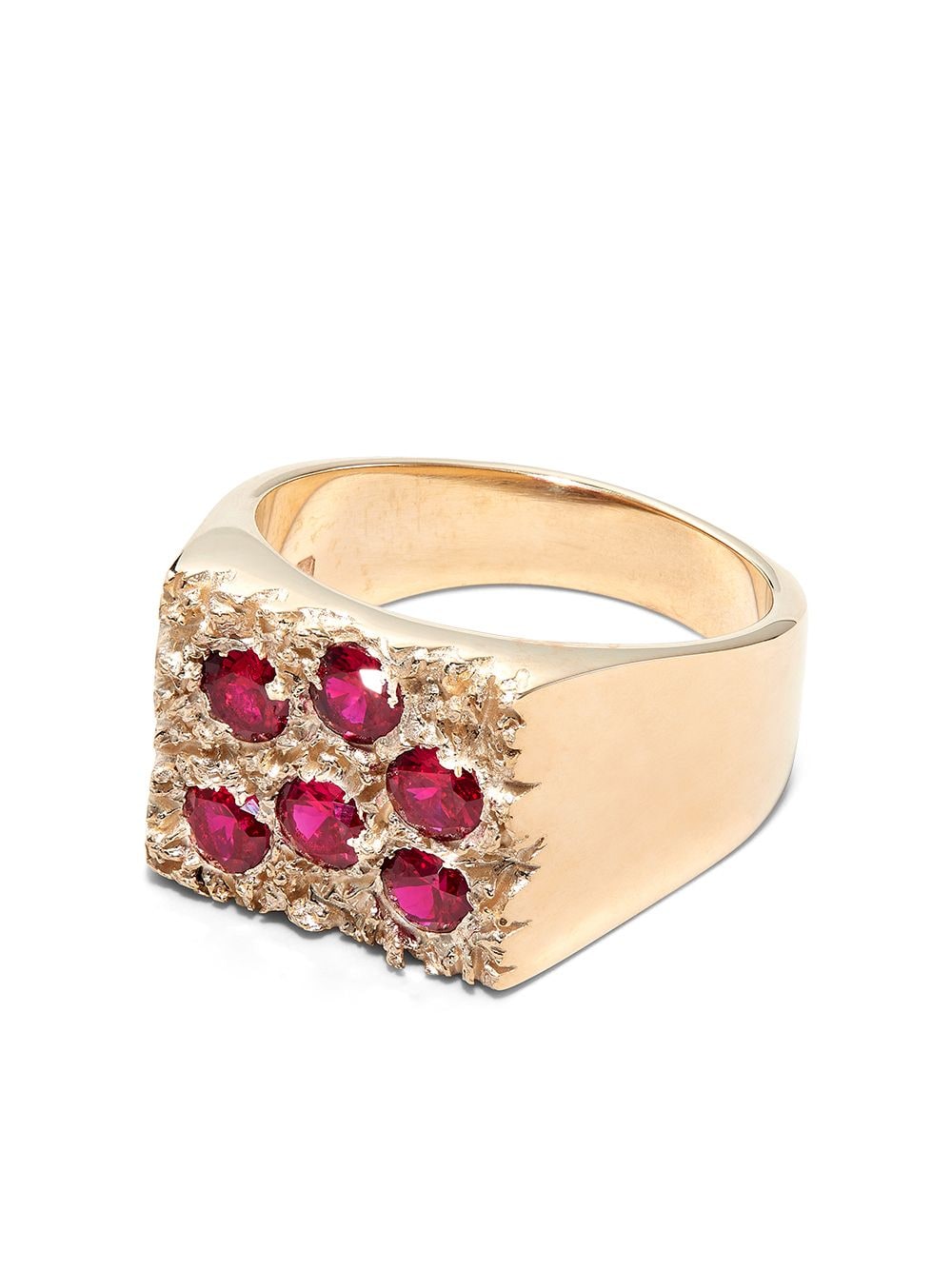 

Bleue Burnham anillo The Rose Garden en oro amarillo de 9kt con zafiros - Dorado