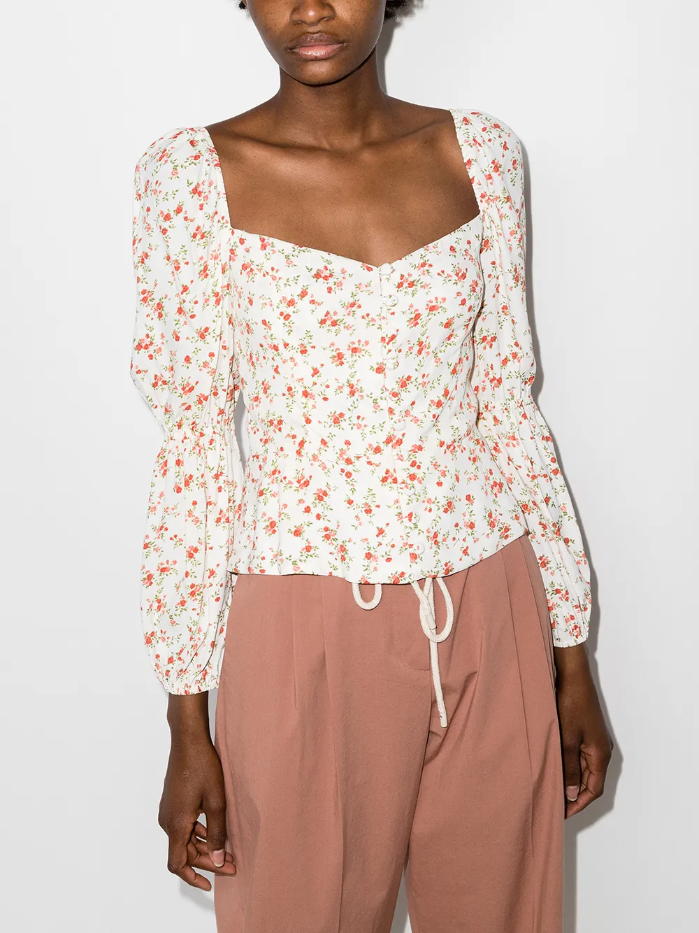 Image 2 of Reformation Cera floral-print blouse