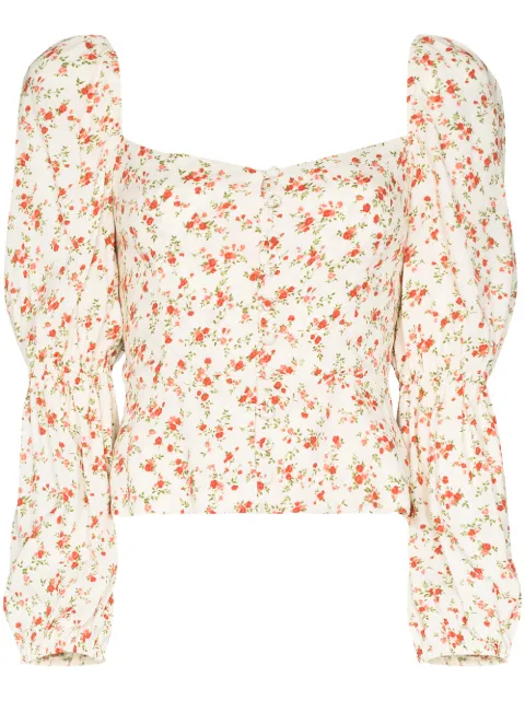 Reformation Blusa com estampa floral