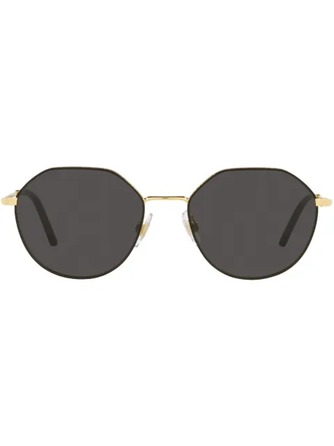 Dolce & Gabbana Eyewear Óculos de sol redondo com lentes coloridas