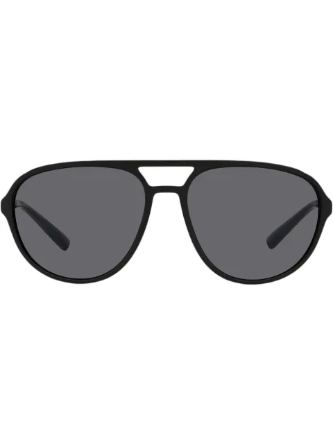 Dolce & Gabbana Eyewear Óculos de sol aviador com lentes coloridas