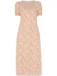 Image 1 of Reformation Luciana sweetheart neck floral dress