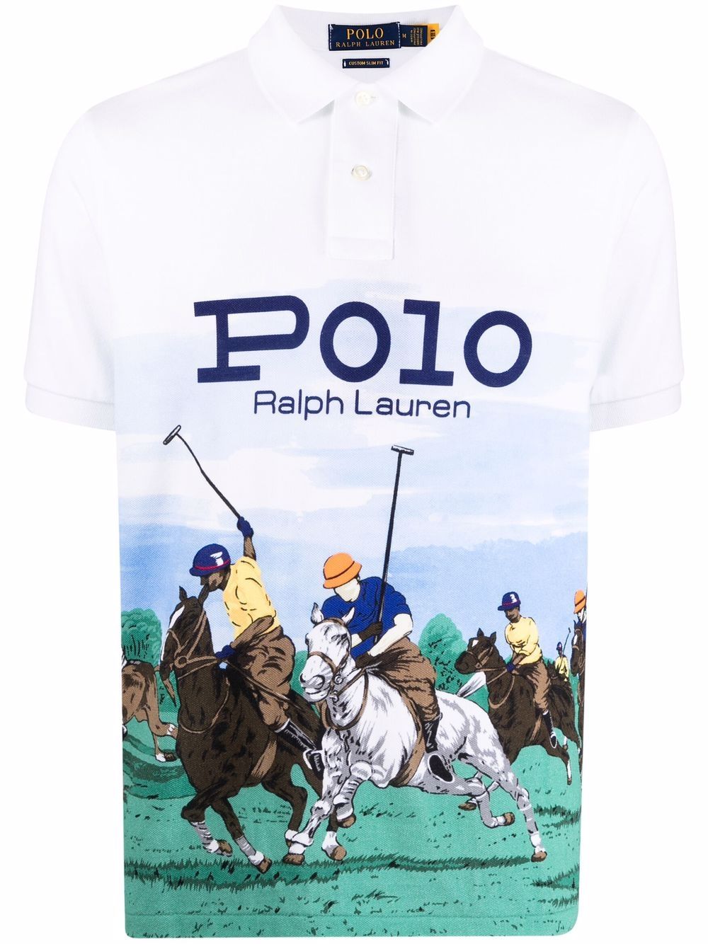 фото Polo ralph lauren рубашка поло с графичным принтом