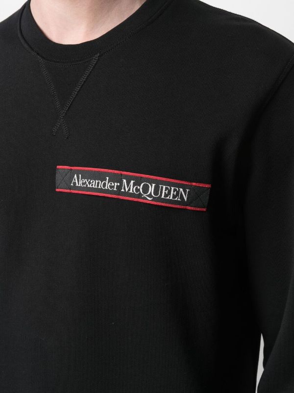 Alexander McQueen Logo Tape Long Sleeve Sweatshirt