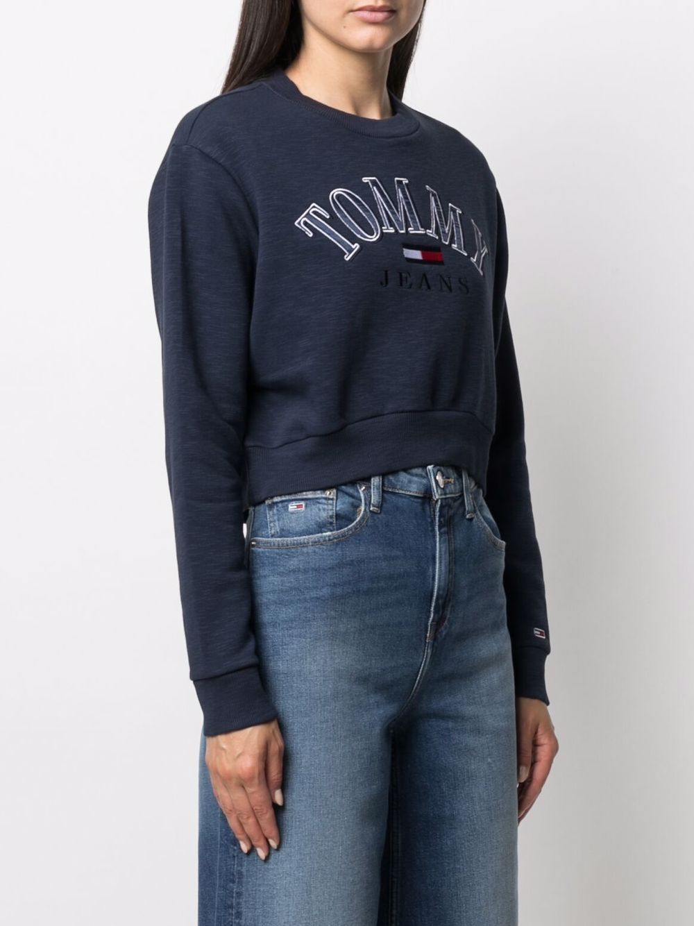 фото Tommy jeans толстовка collegiate с вышитым логотипом