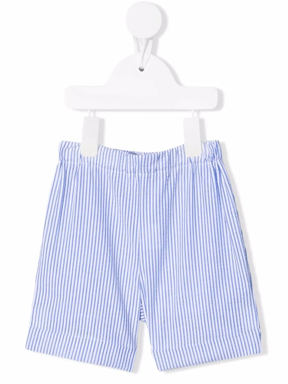 Siola Gingham Check Tailored Shorts In Blue
