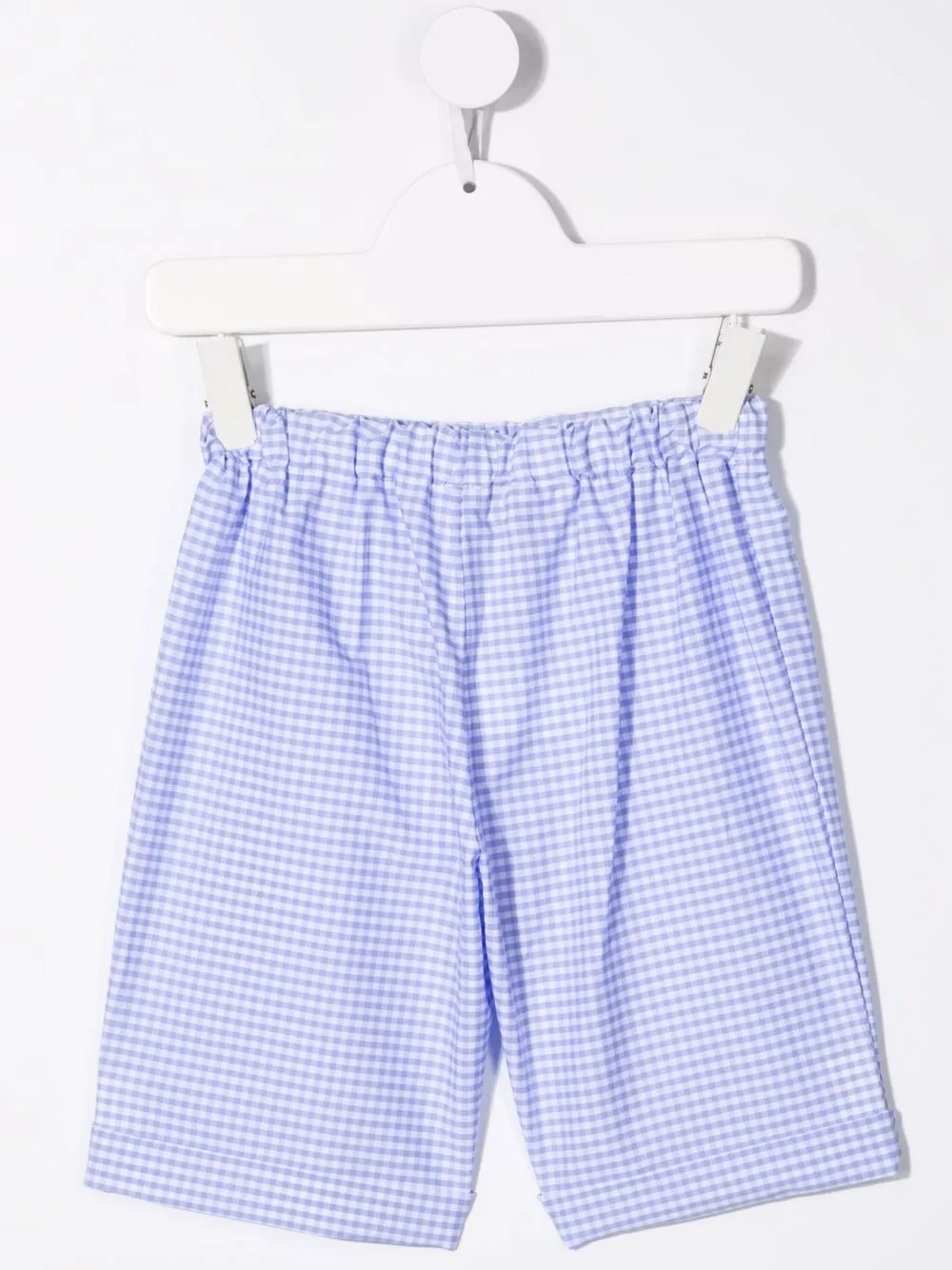 Shop Siola Check-print Cotton Shorts In 蓝色