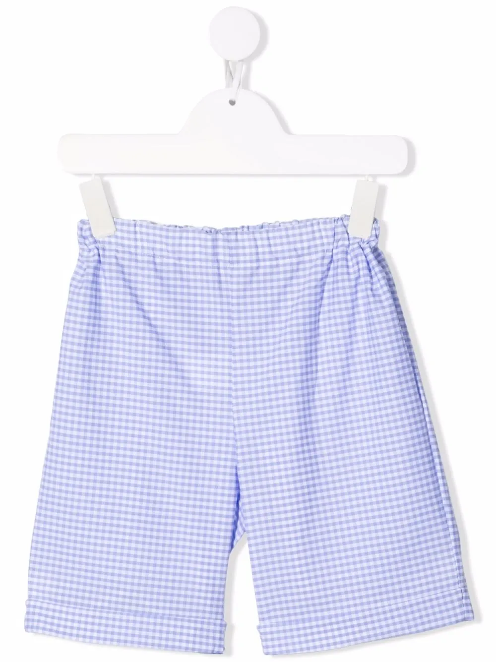 

Siola check-print cotton shorts - Blue