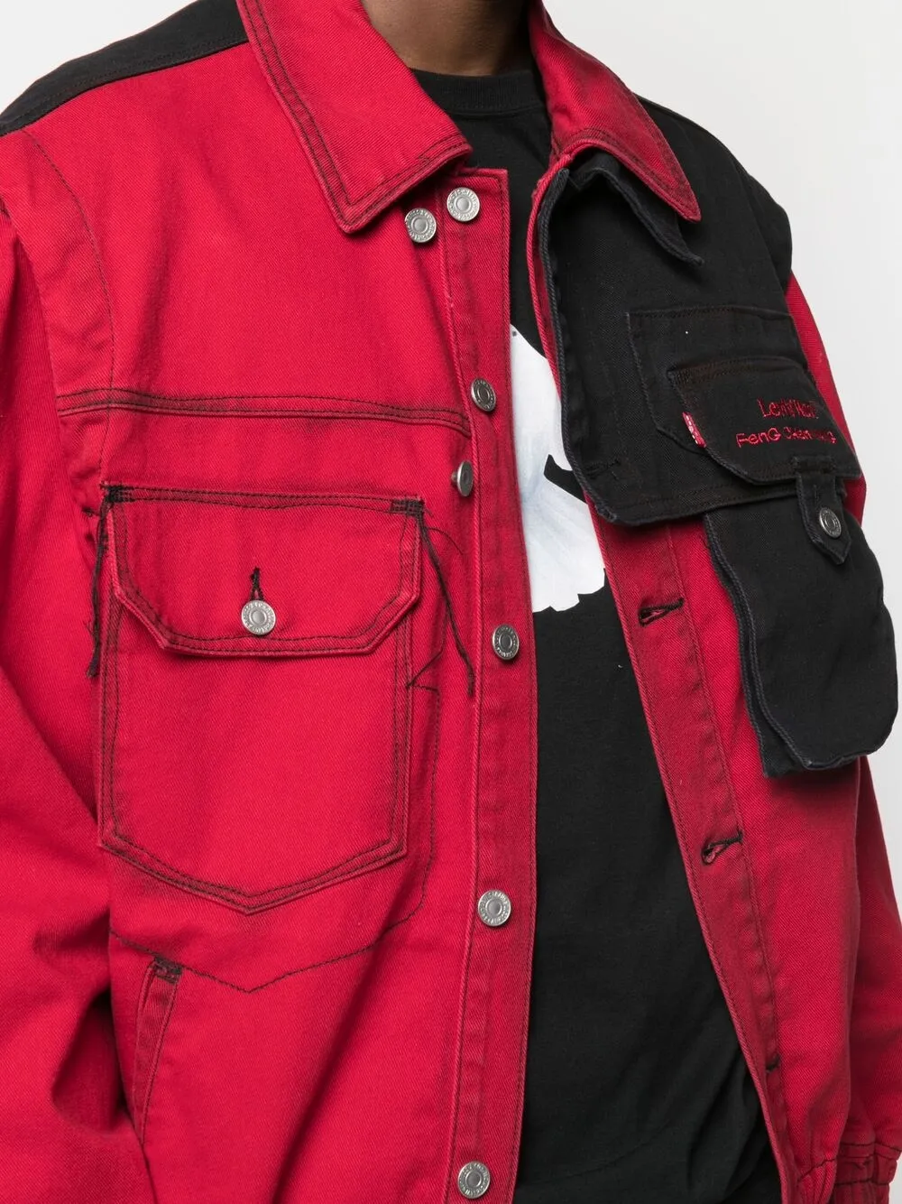 фото Feng chen wang джинсовая куртка из коллаборации с levi's