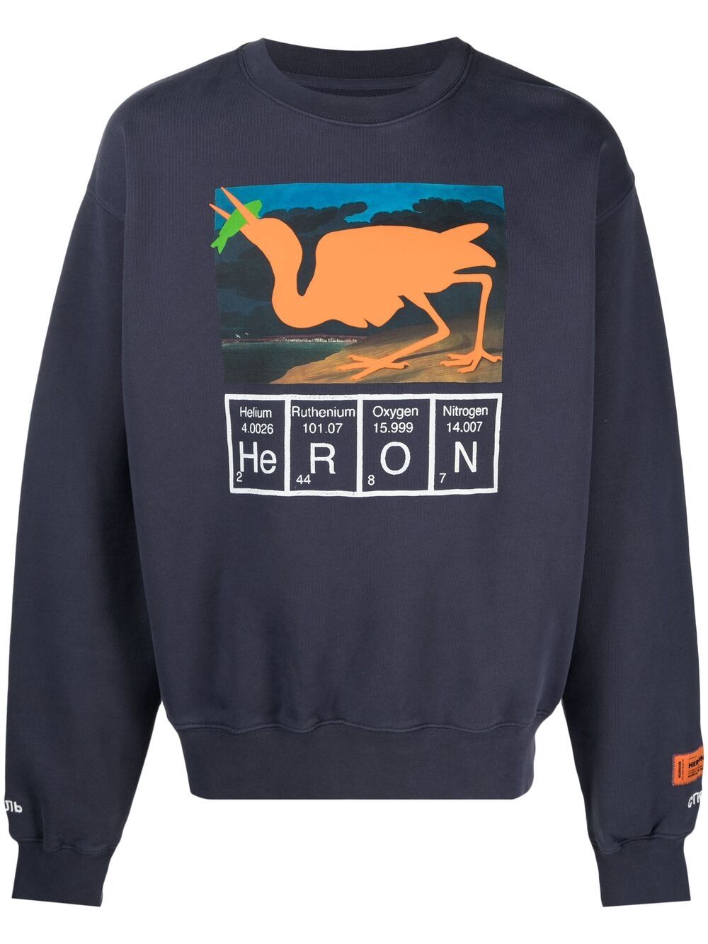 HERON PRESTON PERIODIC LOGO-PRINT SWEATSHIRT