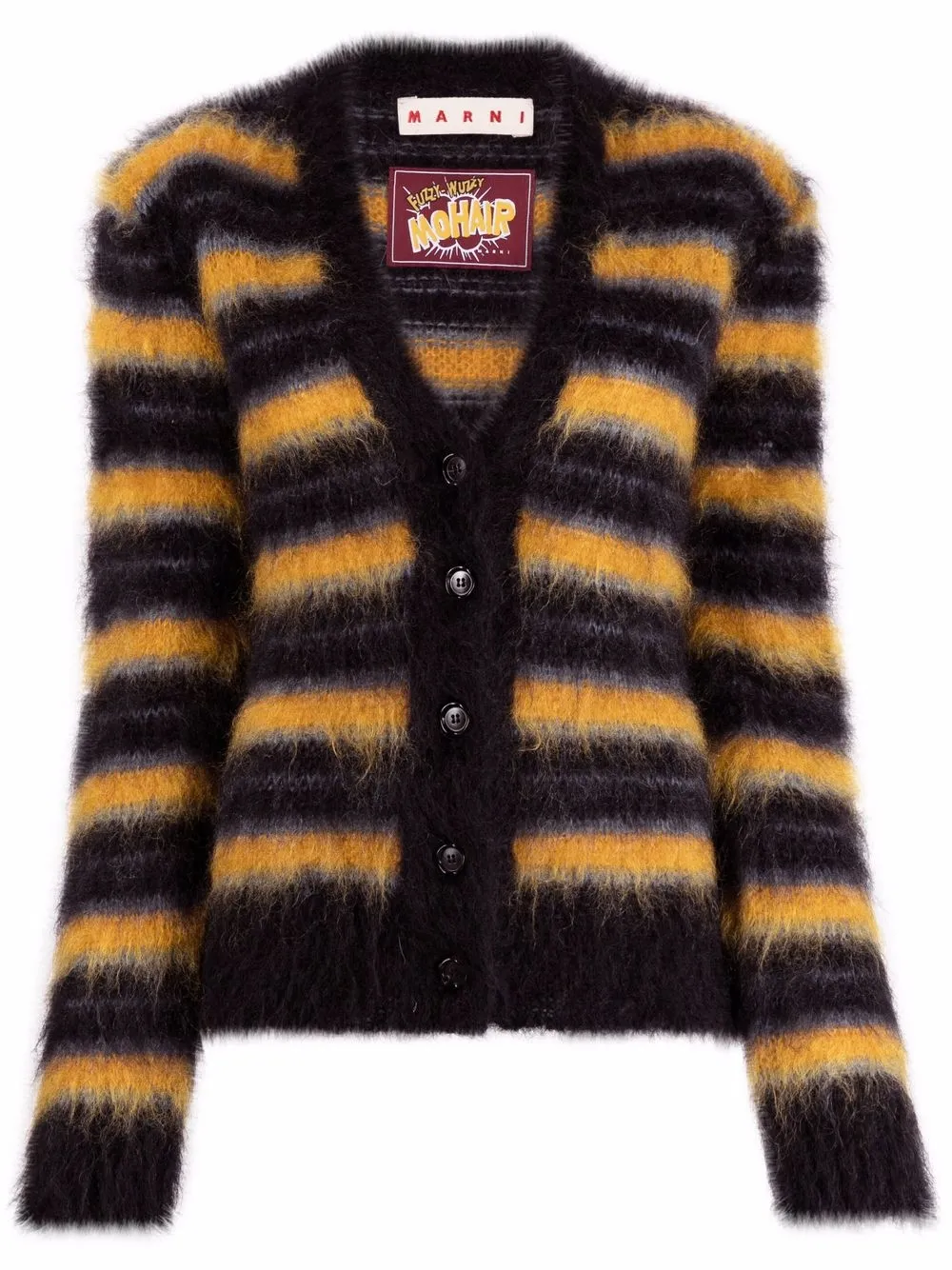 Marni Striped Knitted Cardigan - Farfetch