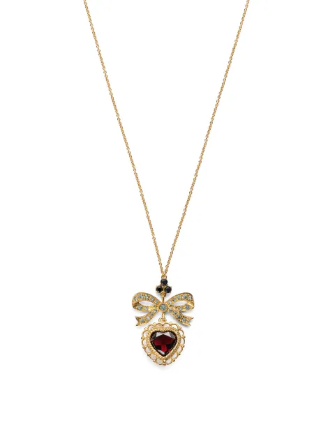 Dolce & Gabbana 18K yellow gold Devotion garnet and sapphire pendant