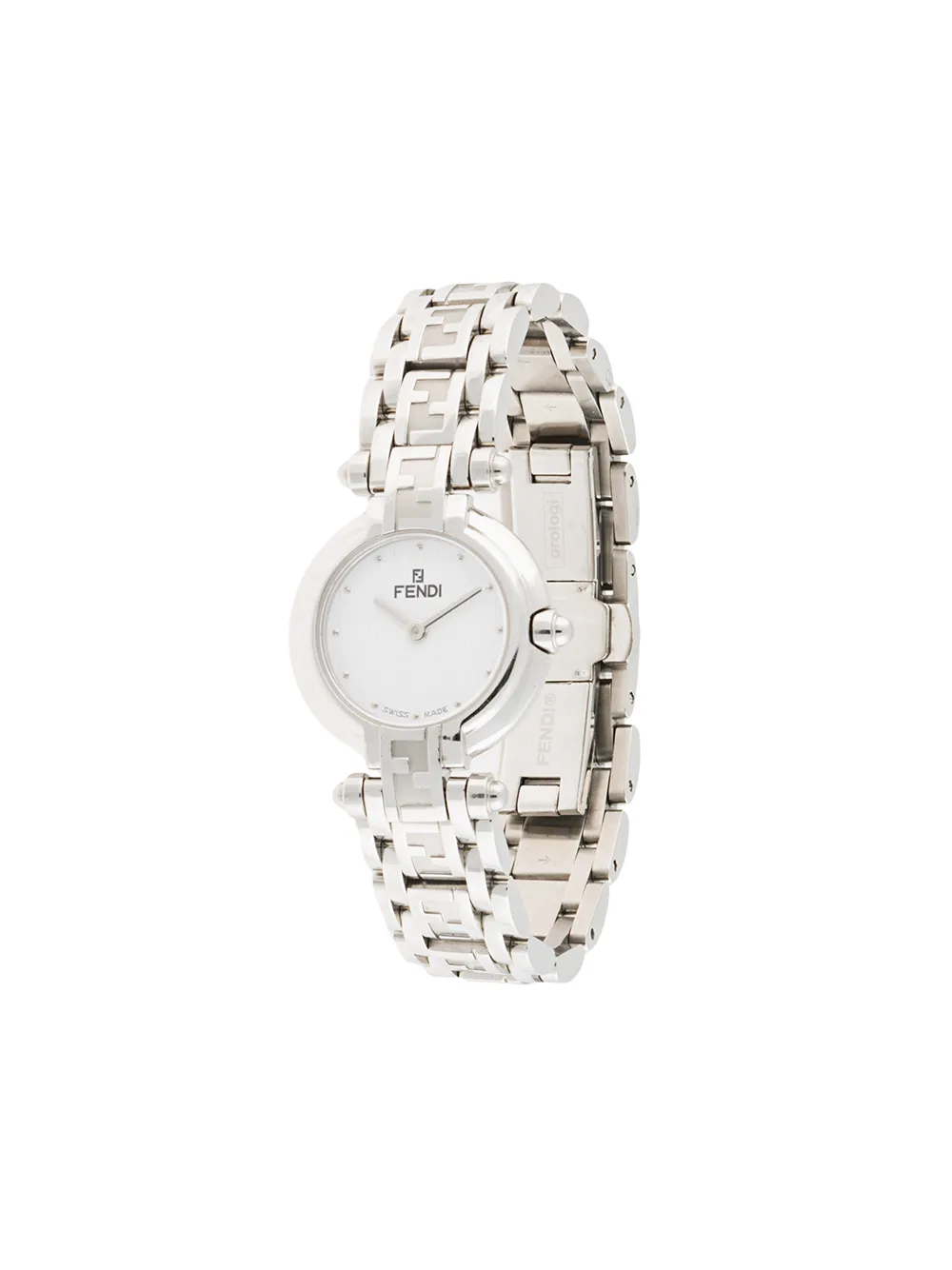 Pre-owned Fendi 1990s  Quartz 14mm In Silver