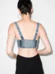 Alessandra Rich crystal-embellished denim bustier