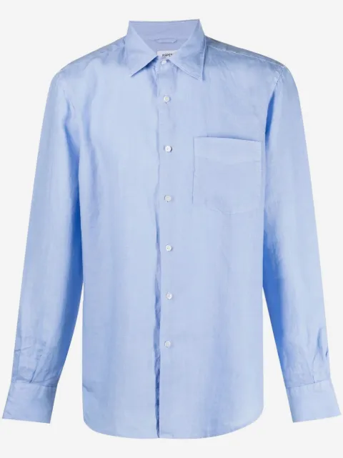 ASPESI camisa con cuello de pico