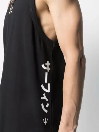 slogan-print tank top展示图