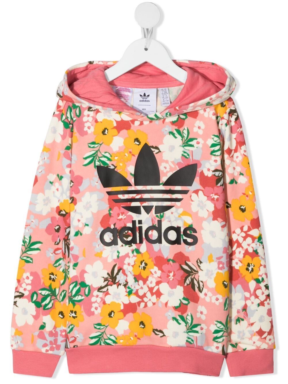 фото Adidas kids худи с цветочным принтом и логотипом