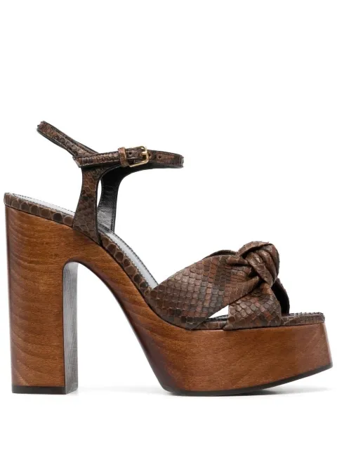 saint laurent bianca node 85mm platform sandals