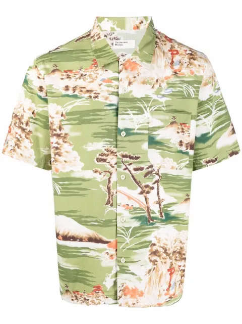 Universal Works graphic-print short-sleeve shirt