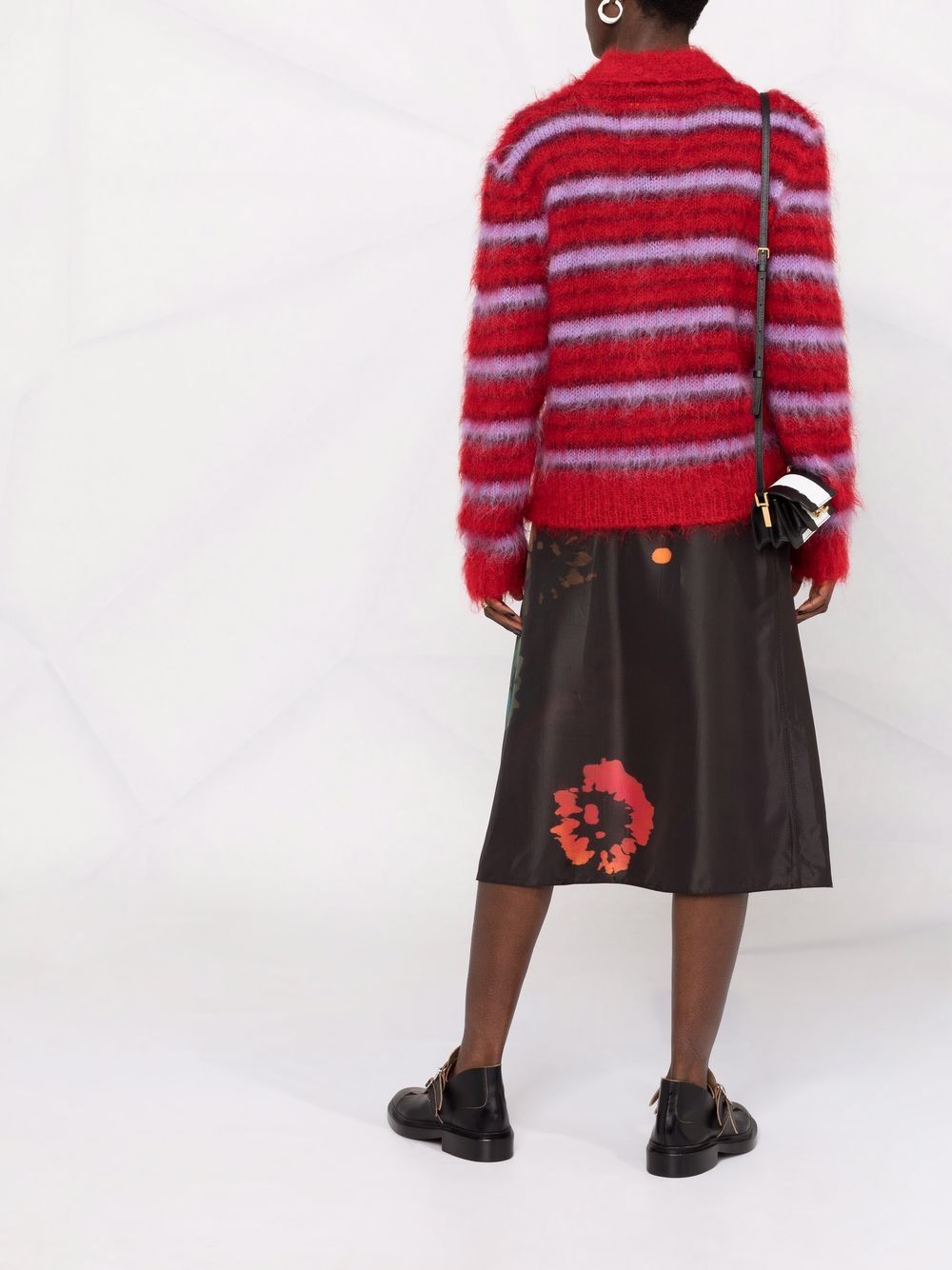 фото Marni юбка а-силуэта с цветочным принтом