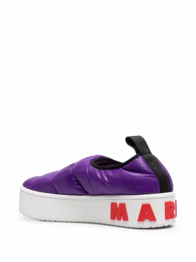 purple platform sneakers