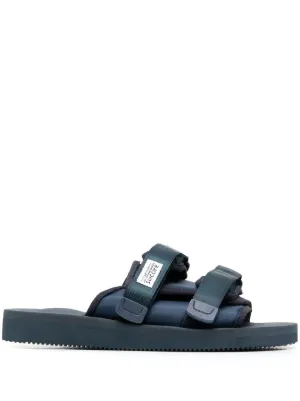Suicoke POLK logo-embossed slides - Neutrals