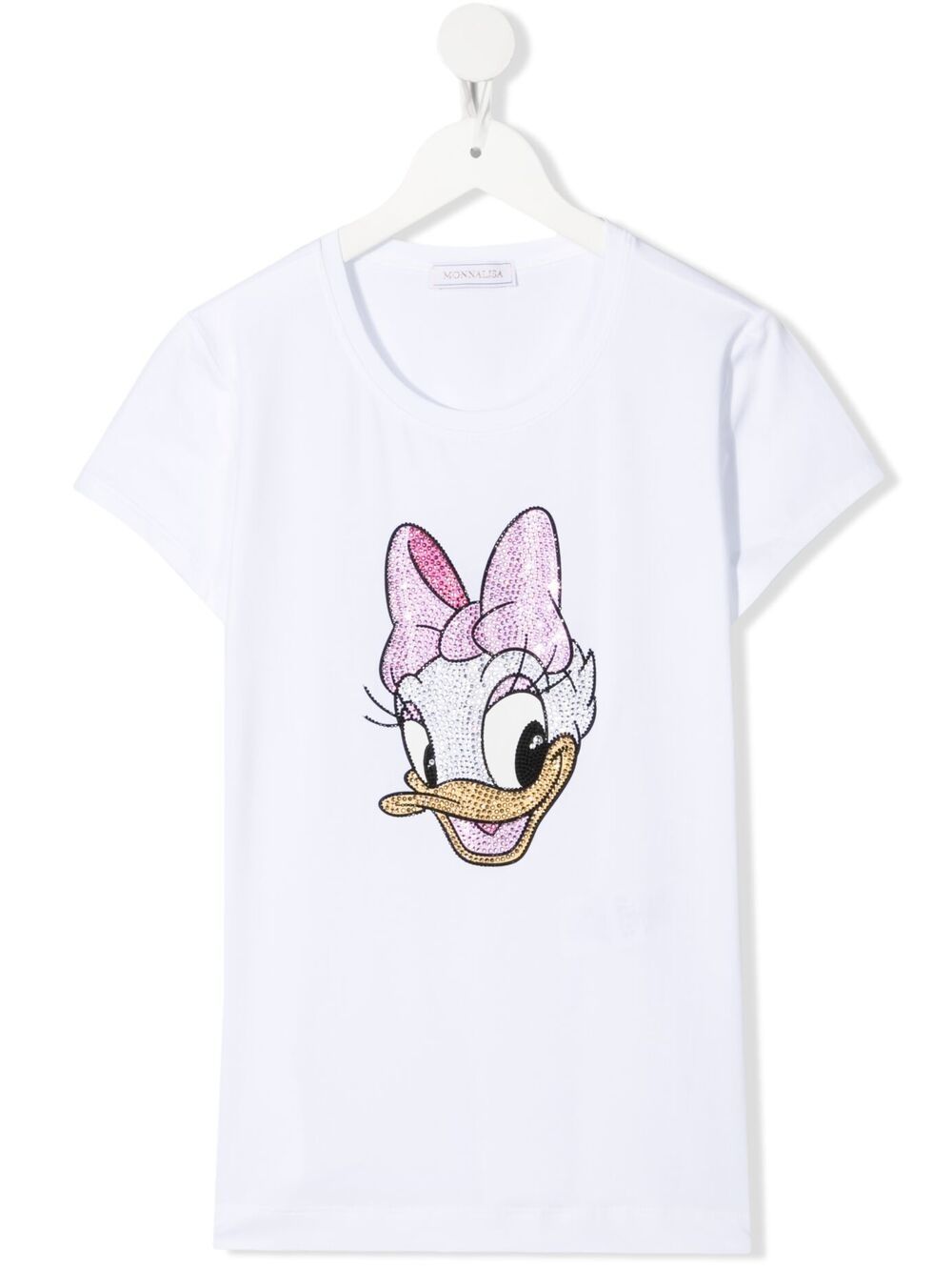 Monnalisa Teen Daisy Duck Print T-shirt In White