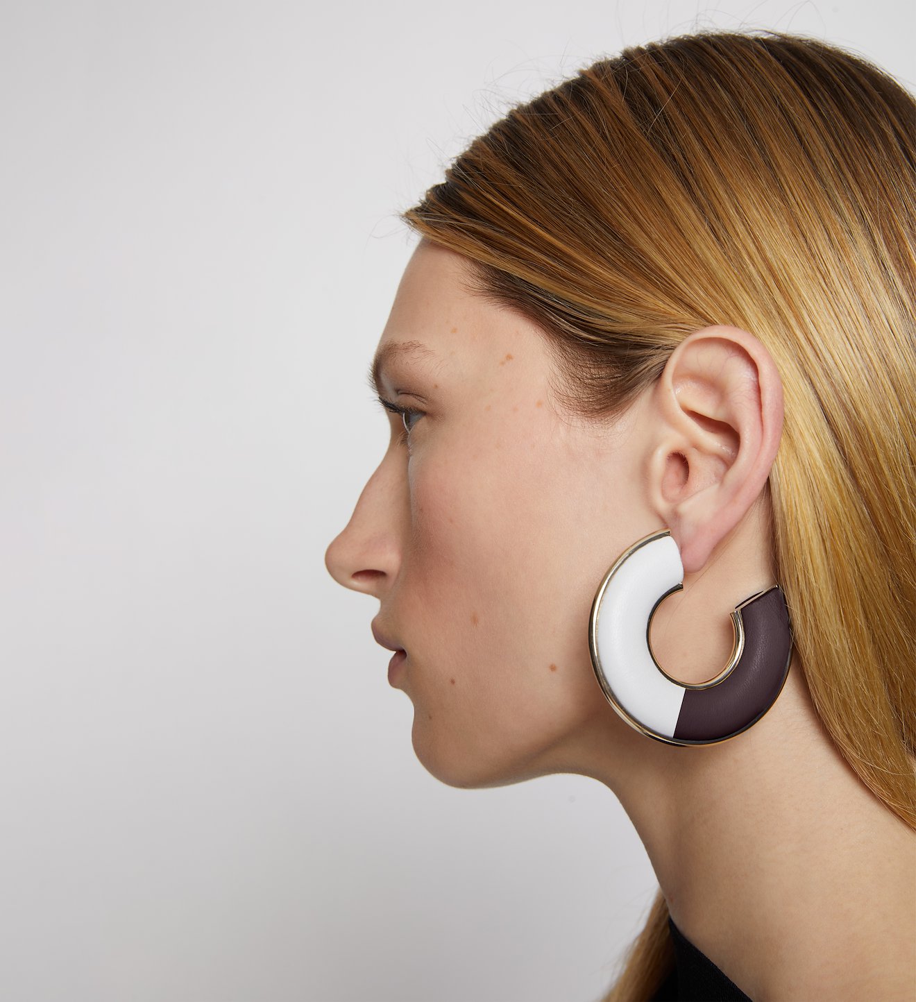 Leather Hoop Earrings