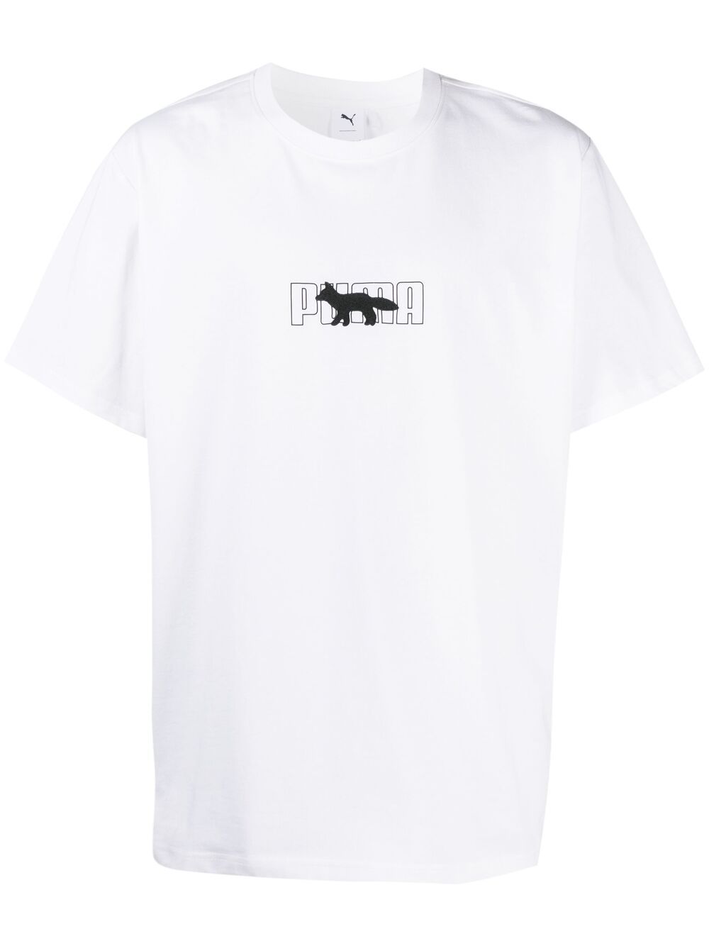 Shop Puma X Maison Kitsuné Logo T-shirt In White