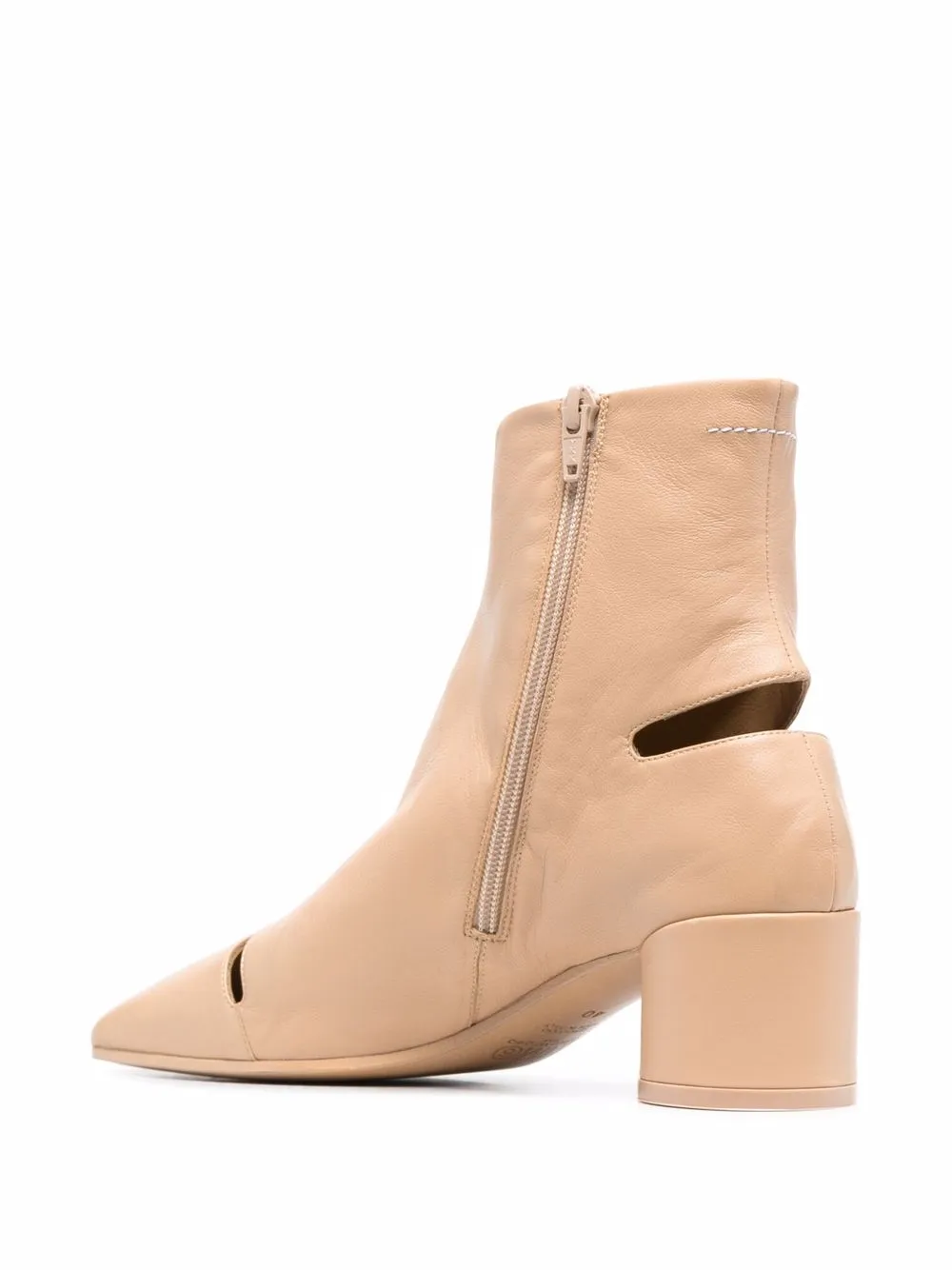 фото Mm6 maison margiela ботильоны с вырезом и квадратным носком